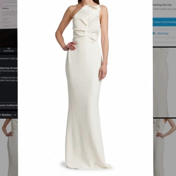 NWOT Roland mouret warrington one shoulder dress